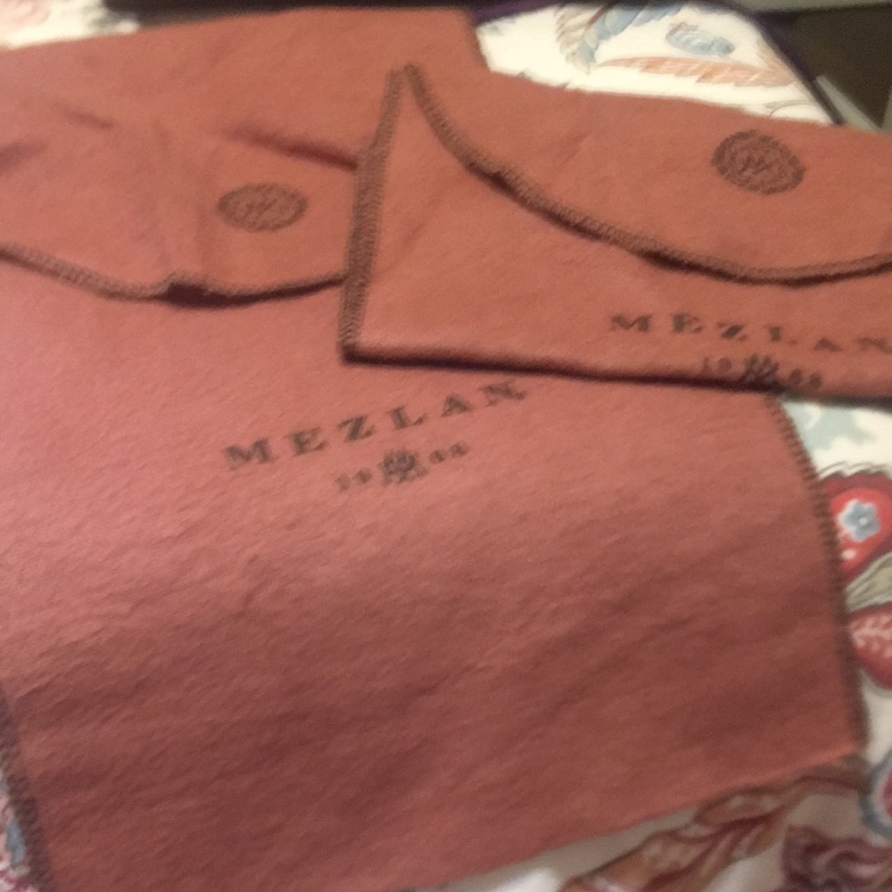 Pair of flannel Mezlan shoe bags/ dust bag
